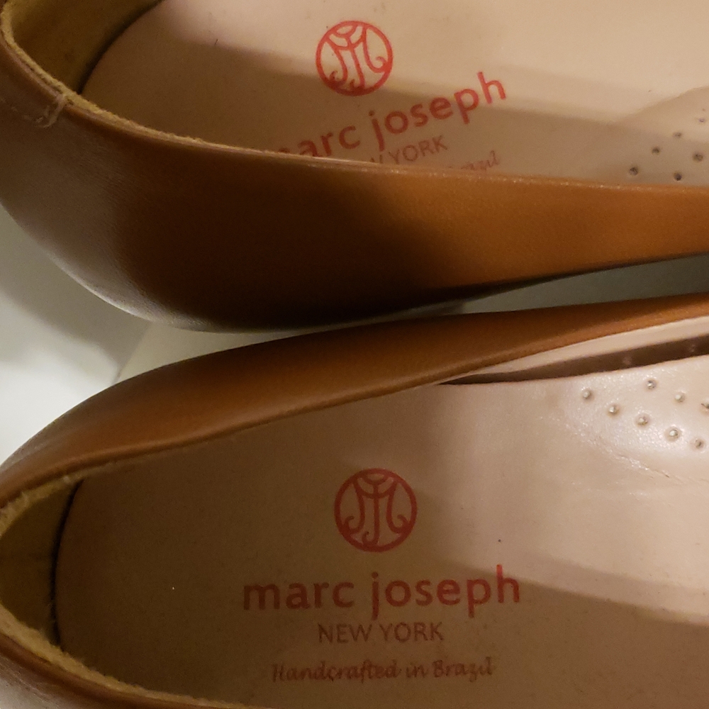Marc Joseph New York Tan Midtown Block Heel Pumps 13 - Picture 2 of 4